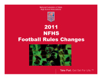 2011 nfhs football rules changes