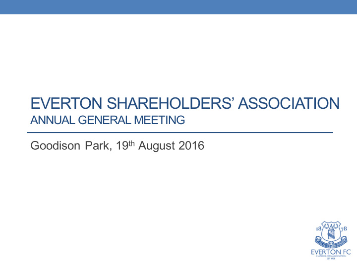 everton shareholders association