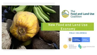 New Food and Land Use  Economy  F O L U  C O L O M B I A  The FOLU coalition is a global