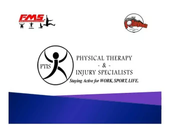We provide injury prevention, management  and performance enhancement for our local  community