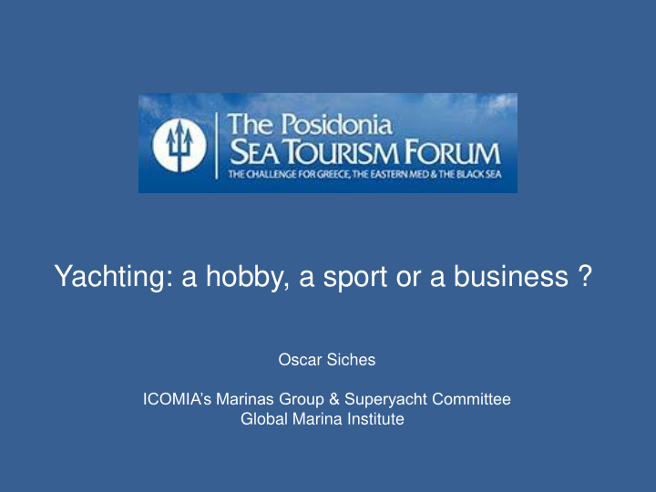 yachting a hobby a sport or a business