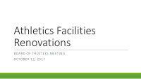 athletics facilities renovations