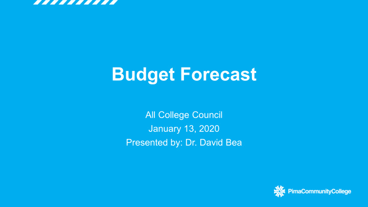 budget forecast