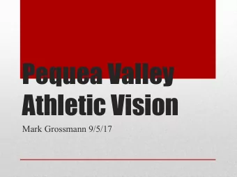 Pequea Valley  Athletic Vision  Mark Grossmann 9/5/17  Autonomy, Mastery, Purpose  Relevant