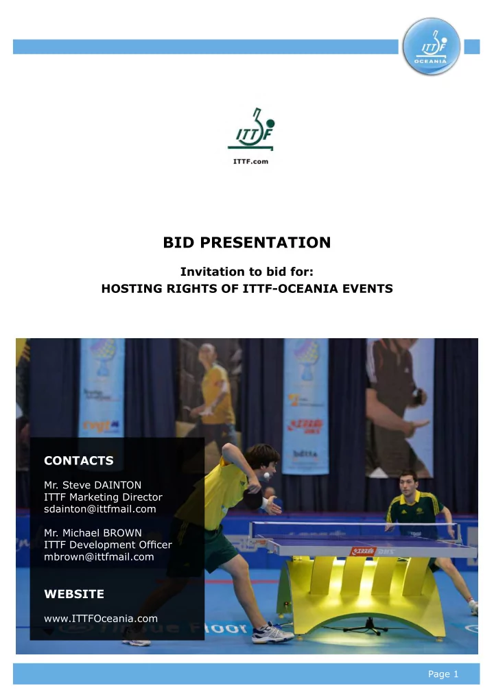 bid presentation