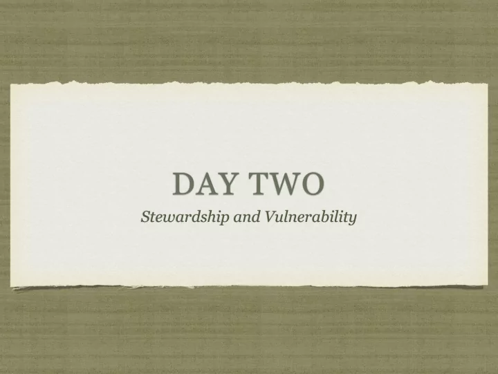 stewardship and vulnerability what s your money story