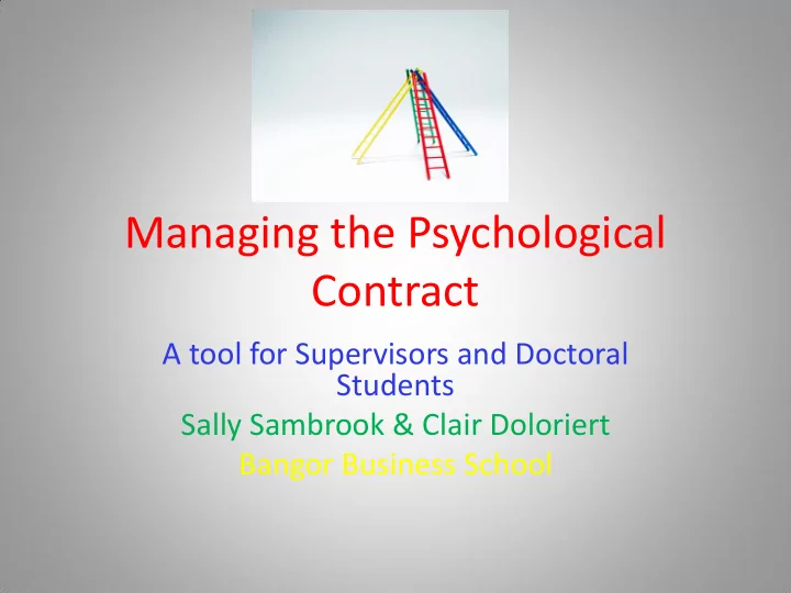 managing the psychological
