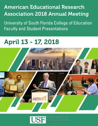 April 13 - 17, 2018  1  Introduction  The research of more than 60 faculty members and graduate