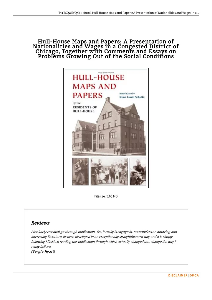 hull house maps and papers a presentation of hull house