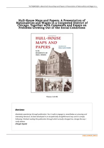 Hull-House Maps and Papers: A Presentation of  Hull-House Maps and Papers: A Presentation of