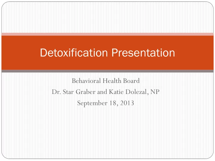 detoxification presentation
