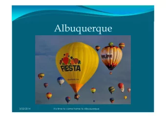 Albuquerque  3/22/2014  It is time to come home to Albuquerque  Jewel &amp; Sid Cutter  3/22/2014