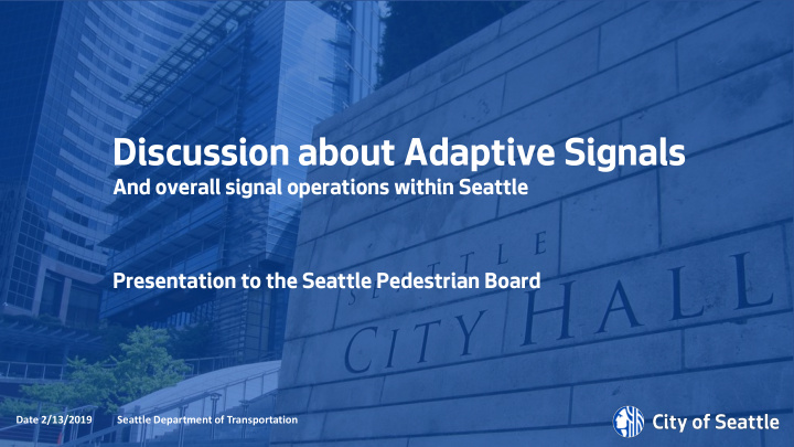 discussion about adaptive signals