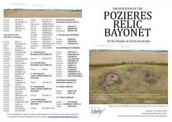 POZIERES RELIC Private WOOD HC Private POTTER TJA DIV FIELD ARTILLERY LCPL  PRIEST TH Private