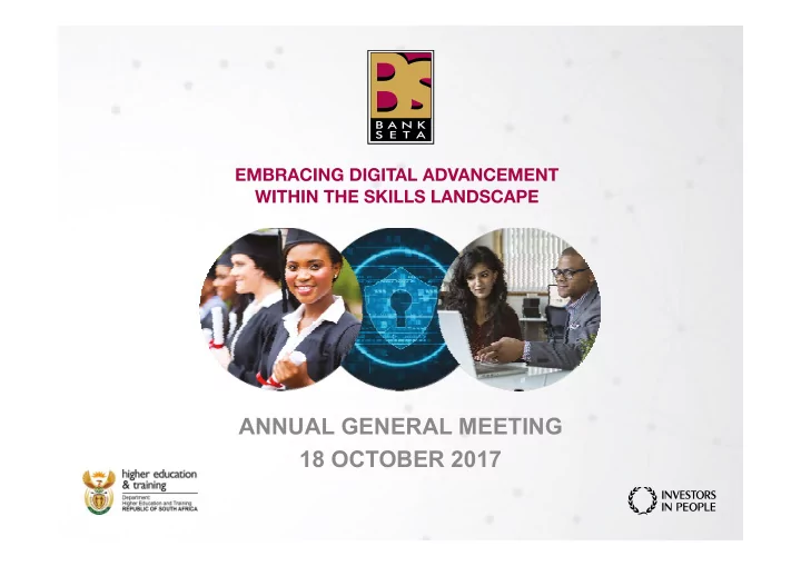 annual general meeting 18 october 2017 agenda