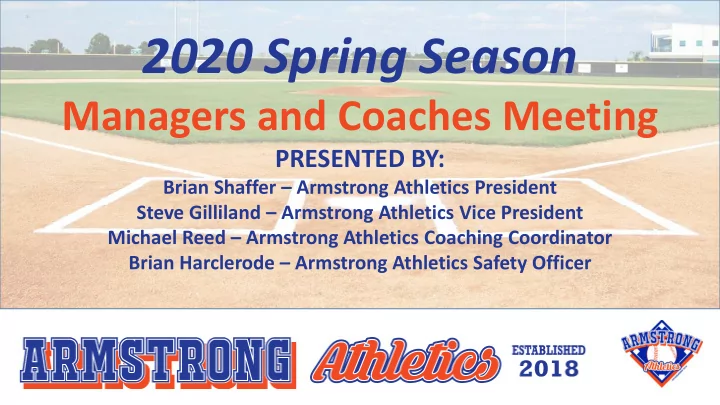 2020 spring season