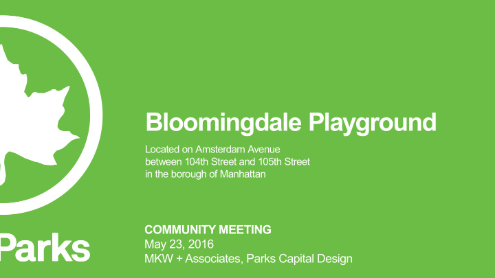 bloomingdale playground