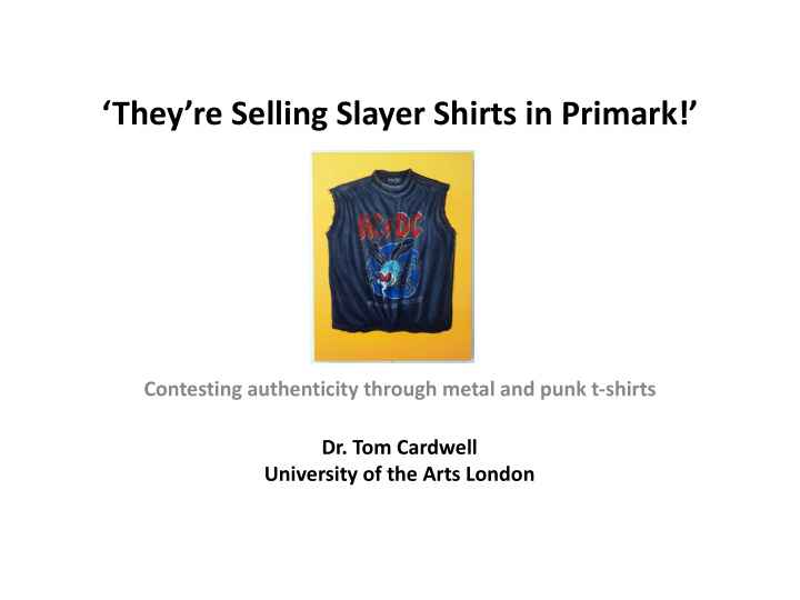 they re selling slayer shirts in primark