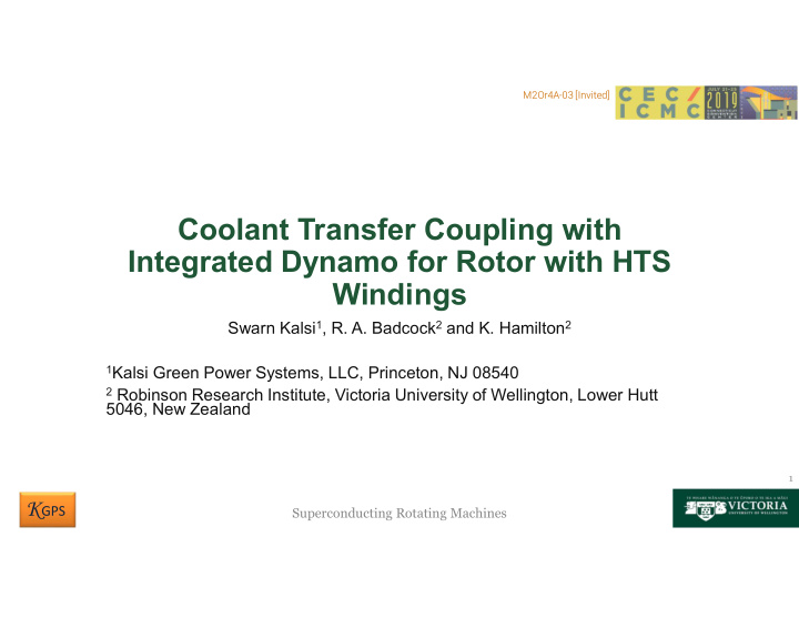 coolant transfer coupling with integrated dynamo for