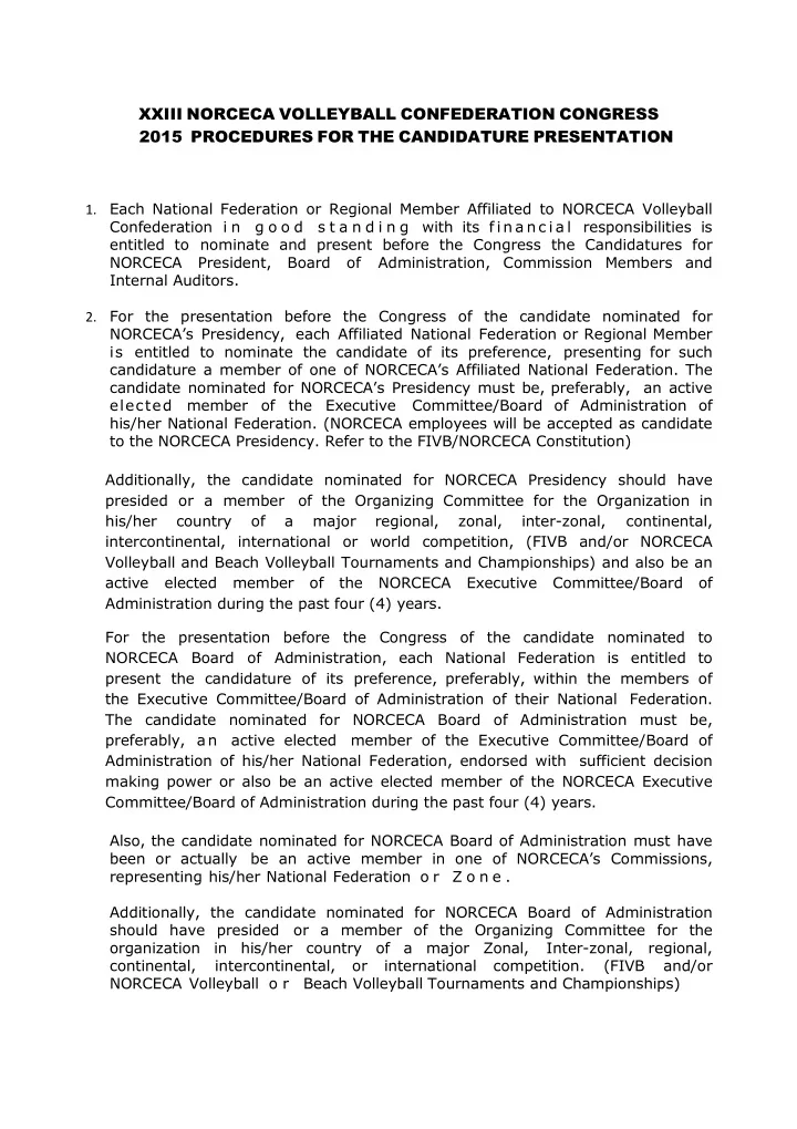 2 for the presentation before the congress of the