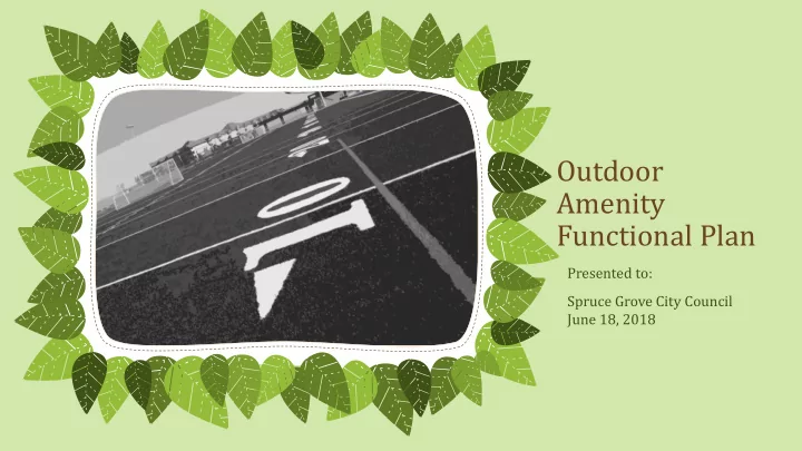 outdoor amenity functional plan
