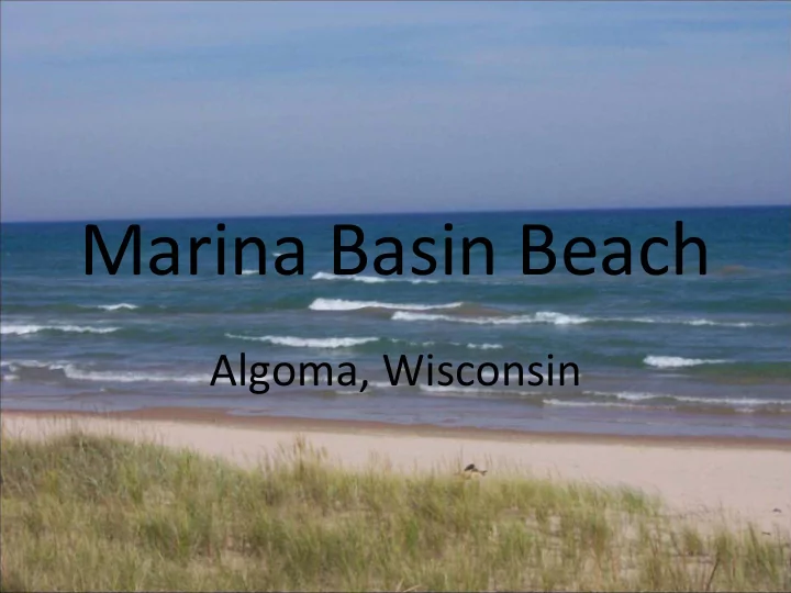 marina basin beach