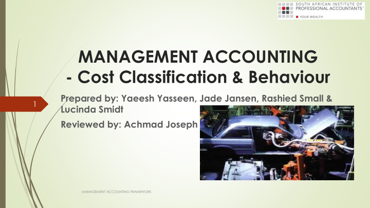 cost classification behaviour