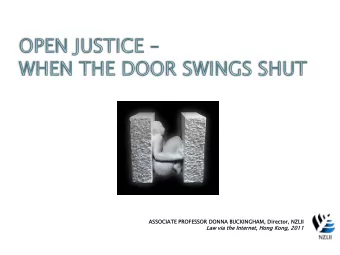 ASSOCIA  SOCIATE PROFESSOR  SSOR DONNA BUCKI  KINGHA  HAM,  , Direct  ector,  or, NZLII  II  Law