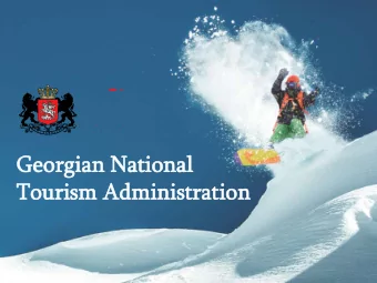 Ge  Georgi  orgian  an Na  Nati  tional  onal  To  Tourism  rism Administration  ministration  1