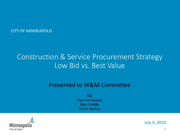 construction service procurement strategy low bid vs best