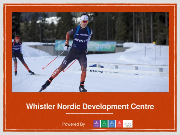 whistler nordic development centre