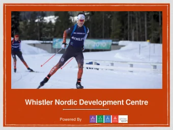 Whistler Nordic Development Centre  Powered By  About WSL    WNDC Purpose    WNDC Structure