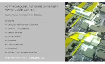 NORTH CAROLINA  A&amp;T STATE UNIVERSITY  NEW STUDENT CENTER  Advance Planning Presentation To The