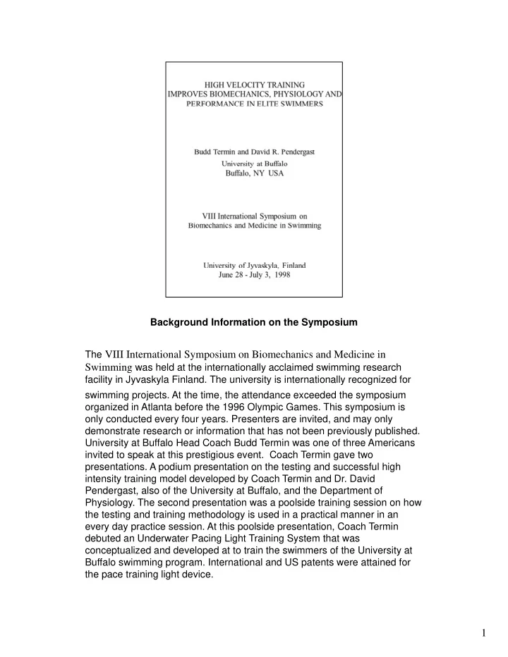 the viii international symposium on biomechanics and