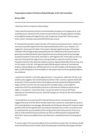 1  that should be published annually, together with a plan for addressing the issues that arise. I