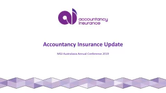 Accountancy Insurance Update  MGI Australasia Annual Conference 2019  Speaker  Victor Jahja