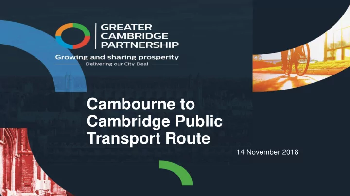 cambourne to cambridge public transport route