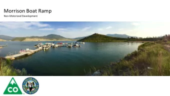 Morrison Boat Ramp  Non-Motorized Development  Morrison Cove &amp; Boat Ramp Management Vision  The