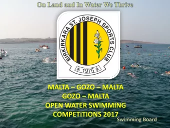 MALTA  GOZO  MALTA  GOZO  MALTA  OPEN WATER SWIMMING  COMPETITIONS 2017  Name and