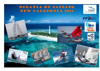Oceani  ceania o  a of S  f Sailing  iling  New C  New Caled  aledoni  onia  a 2014  2014  Racing