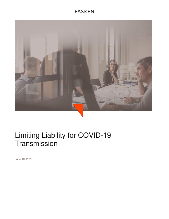 limiting liability for covid 19