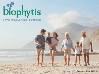 January 2020 I Euronext, EPA: ALBPS  Forward Looking Statements  All statements pertaining to