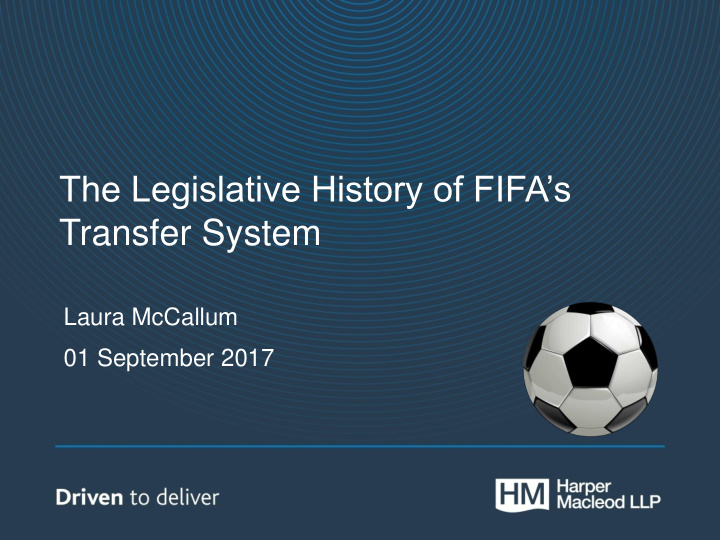the legislative history of fifa s transfer system