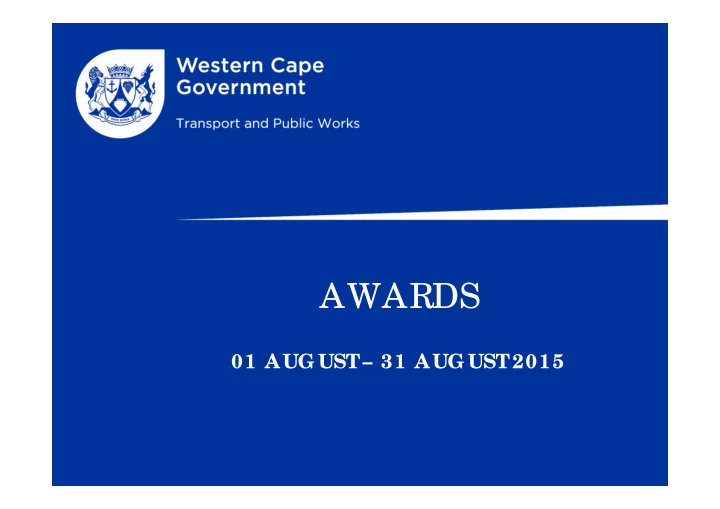 awards
