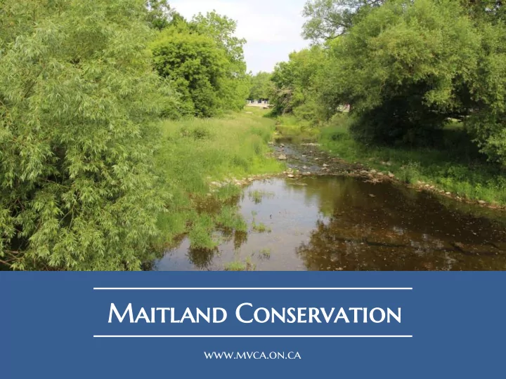 mai aitland tland conserv nservation ation