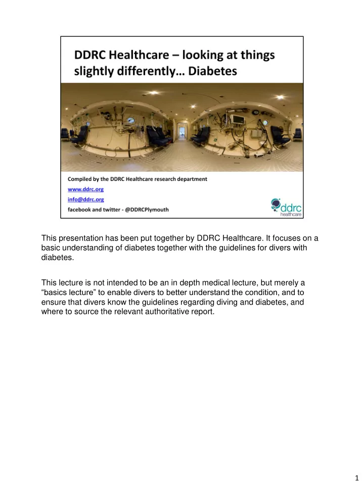 this presentation has been put together by ddrc