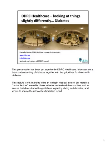 This presentation has been put together by DDRC Healthcare. It focuses on a  basic understanding of