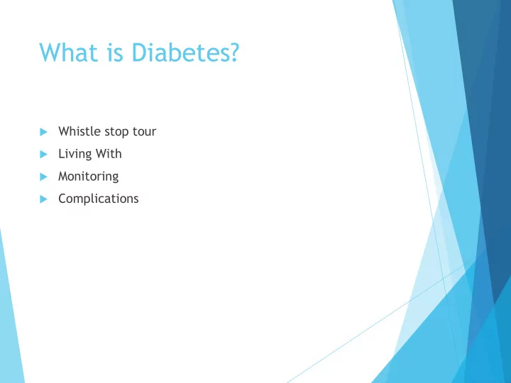 what is diabetes