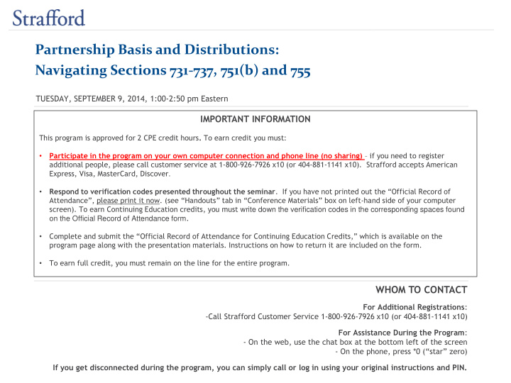 partnership basis and distributions navigating sections