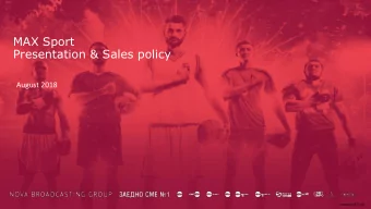 MAX Sport  Presentation &amp; Sales policy  August 2018  www.piero97.com  Channels Profile  18 000